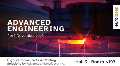 eurolaser at Advanced Engineering UK 2026 in Birmingham presenting flexible laser cutting solutions for non-metallic materials