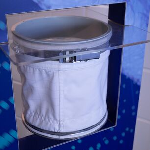 Filter material precisely cut using a CO₂ laser system from eurolaser