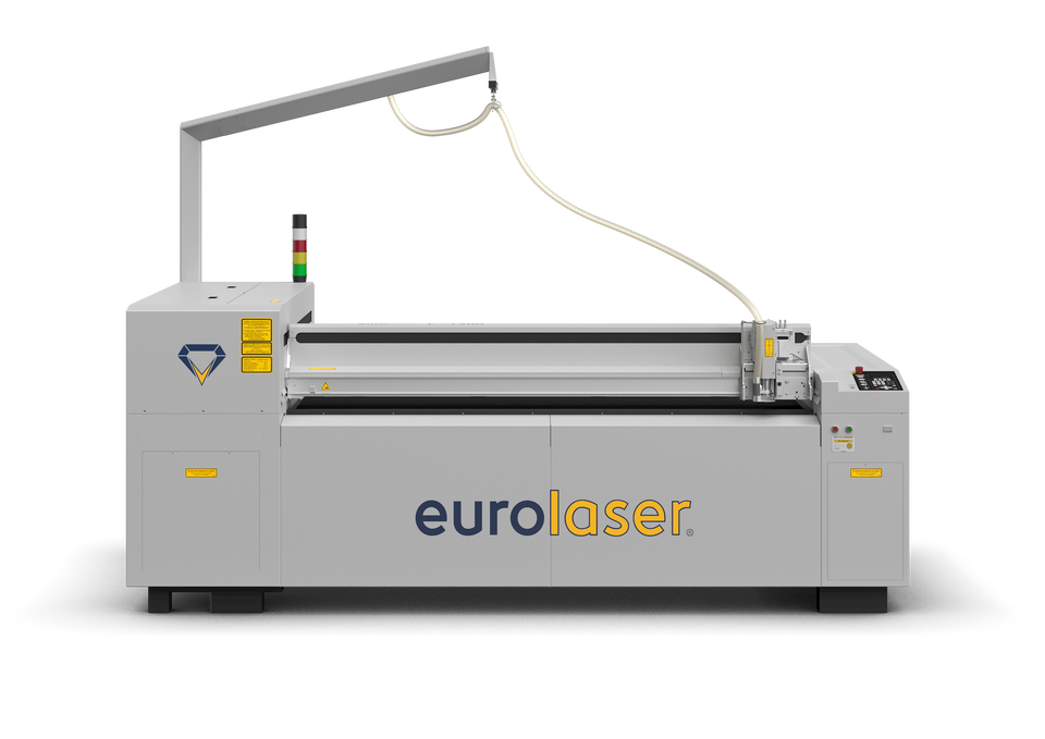 CO₂-Laserschneidmaschine eurolaser L-1200 frontal betrachtet