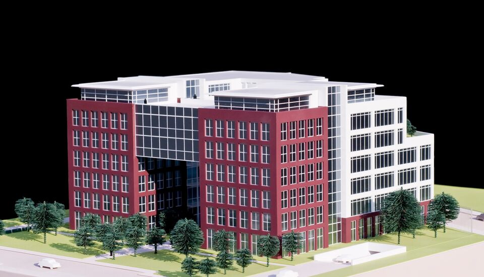 Maquette d’architecture riche en détails réalisée par RUST Modellbau + Kunststofftechnik à l’aide de machines de découpe laser CO₂ eurolaser – service complet de la planification à la présentation