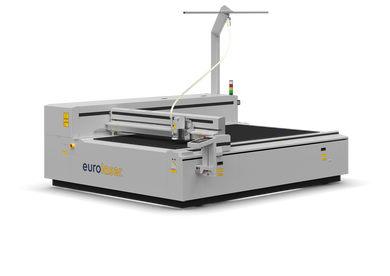 CO₂-Laserschneidmaschine L-3200 von eurolaser als leistungsstarke Alternative zur JustLaser 15.30L für großformatige Anwendungen