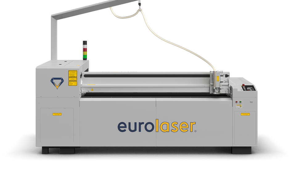 CO₂-Laserschneidmaschine eurolaser L-1200 frontal betrachtet