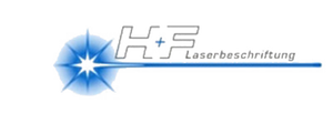 Logotipo de H&F Laserbeschriftung GmbH – proveedor de marcaje láser, corte láser y etiquetas para plásticos, láminas, textiles y cuero