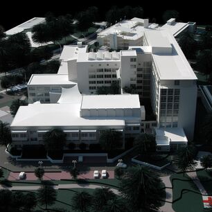 Exemple détaillé d’une maquette d’architecture avec des structures fines réalisé à l’aide de machines de découpe laser CO₂ eurolaser