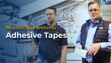 Thumbnail for the video of the eurolaser webinar recording with tesa® about precise laser cutting of adhesive tapes and adhesive materials