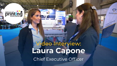 Thumbnail zum Interview auf der FESPA 2026 mit Laura Capone von eurolaser über Laserschneidlösungen für Druckindustrie, Werbetechnik und Digitaldruck