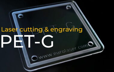 Thumbnail zum Video über die Bearbeitung von PET-G mit CO₂-Laserschneidmaschinen von eurolaser inklusive Laserschneiden, Gravieren und Fräsen in einem System