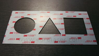 eurolaser has tested 3M™ VHB™ adhesive tapes for coated surfaces on its laser cutting systems