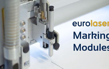 Vorschaubild zum Video über die Markier- und Beschriftungsmodule auf eurolaser-Laserschneidmaschinen: Label Module, Ink Printer, Ink Marker und Marking Module