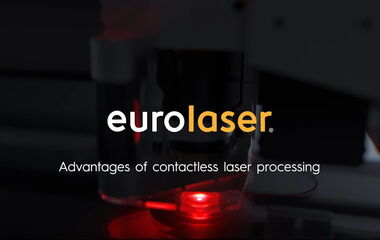 Thumbnail zum Video über die Vorteile der kontaktlosen Laserbearbeitung mit CO₂-Laserschneidmaschinen von eurolaser und deren präzise, materialschonende Bearbeitung