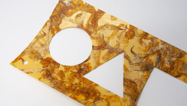 eurolaser has tested Avery Dennison Organoid Natural Surfaces Sunflower Petals adhesive film on its laser cutting machines