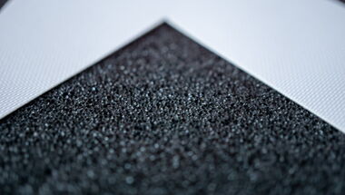 eurolaser has tested Mediatex® Grey Back Textile FR polyester fabric on its laser cutting machines