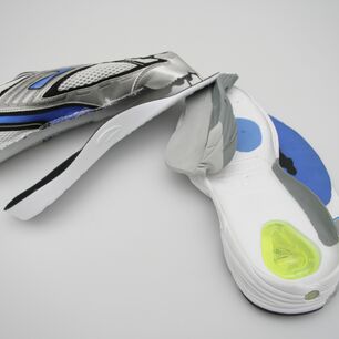 Exploded view of laser-cut running shoe components manufactured using a eurolaser CO₂ laser system