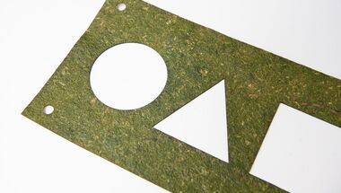 eurolaser has tested Avery Dennison Organoid Natural Surfaces Moss Dark Green adhesive film on its laser cutting machines