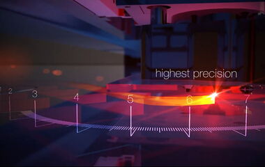 Preview image shows eurolaser CNC laser cutting machines for automated and precise cutting of acrylic, textiles, plastics and other materials.