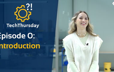 Thumbnail zum Video zeigt das Intro zur TechThursday-Reihe mit Fokus auf Lasertechnologie und Anwendungen von eurolaser