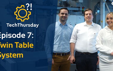 Thumbnail zum Video zeigt das Twin Table System von eurolaser für effizientes Be- und Entladen beim Laserschneiden