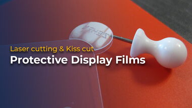 Thumbnail for the video showing laser cutting of display protection films on eurolaser CO₂ laser cutting machines for precise contours and clean edges