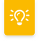 Info icon (lightbulb) – symbol for tips and information