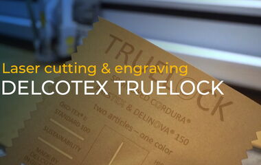 Thumbnail zum Video über das Laserschneiden und Gravieren von CORDURA Gewebe für Schutzausrüstung mit dauerhafter Lasergravur