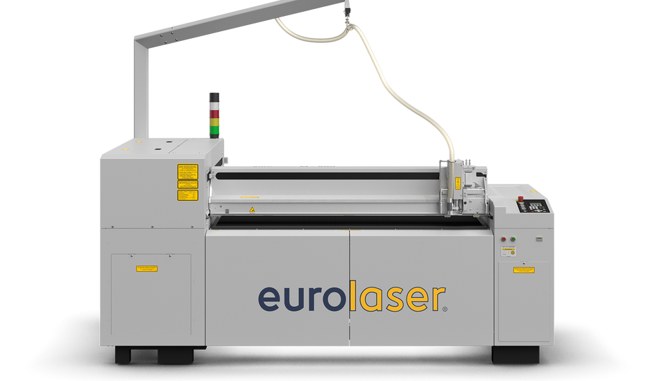 Máquina de corte por láser CO₂ eurolaser M-800 vista desde el frente