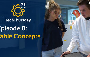 Thumbnail zum Video zeigt verschiedene Tischkonzepte von eurolaser für präzise Materialauflage beim Laserschneiden