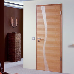 Porte intérieure design en bois plaqué de qualité, découpée avec précision au laser CO₂ eurolaser