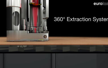 Thumbnail zum Video über die eurolaser Absaug-Technologie beim Laserschneiden, mit segmentierter Rauchgasabsaugung