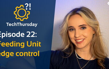 Thumbnail zum Video TechThursday #22 über die Abwickeleinheit mit Kantensteuerung und präzisem Textiltransport auf einer eurolaser Laserschneidmaschine