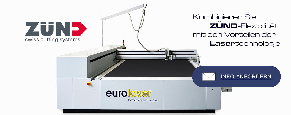 Flexible  CNC Schneidmaschine mit CO2-Laser, Fräs- und Messer-Modulen basierend auf einem Zünd Digital Cutter