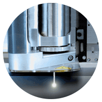 Berøringsløs laserskæring af glasfibermaterialer