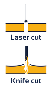 Laser cutting of adhesive foils