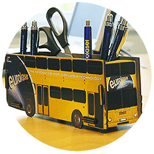 eurolaser event bus as pen box